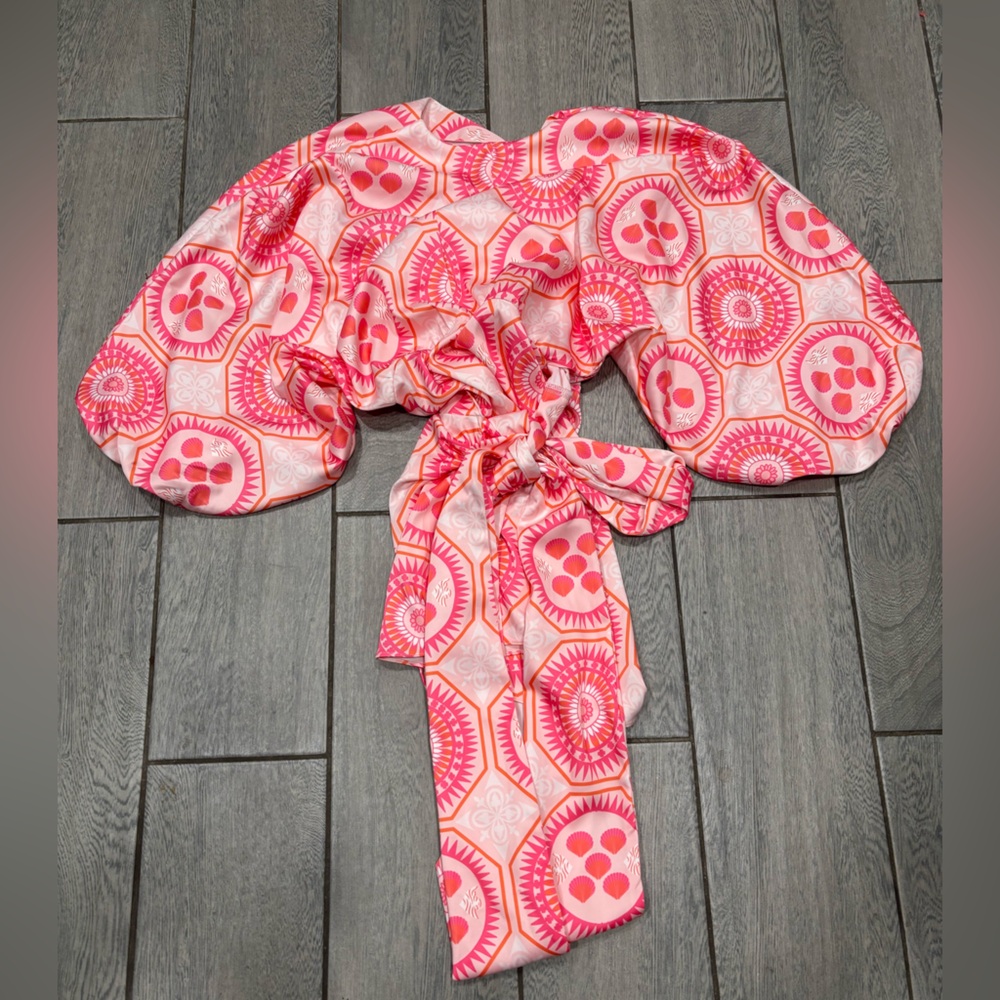 Porto D Almas Wrap Dress Size Medium - Picture 7 of 7